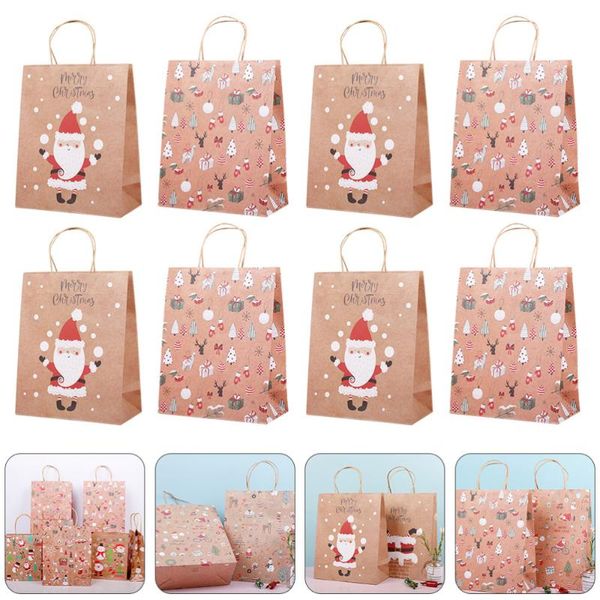 

gift wrap 12pcs christmas theme cartoon party store storage bag candy paper bags