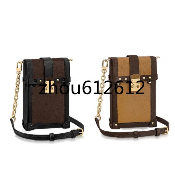 

high-end customized gift box ladies vertical section cellphone crossbody bag detachable metal chain mobile phone single shoulder backpack m6