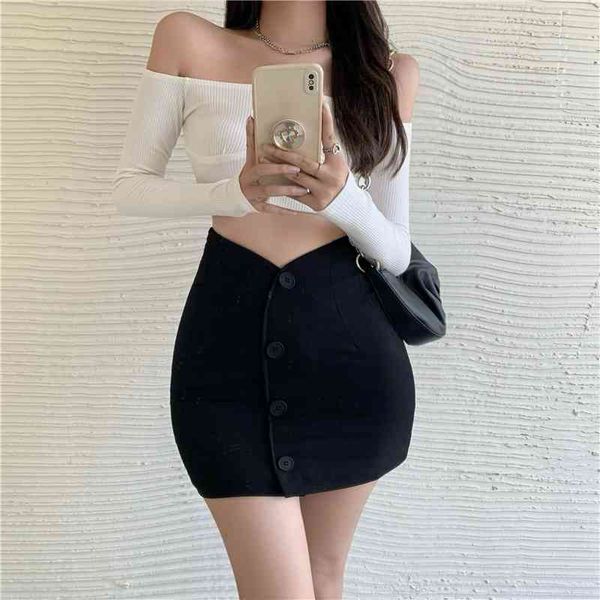

skirts 2021 a line s-xl new plus size summer short korean skirt women high waist school girl solid vintage mini skrits pleated 118, Black