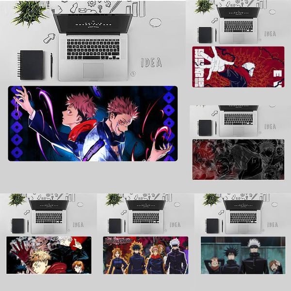 

mouse pads & wrist rests jujutsu kaisen natural rubber gaming mousepad desk mat x xl xxl non-slip cushion thickness 2mm lockedge equal le