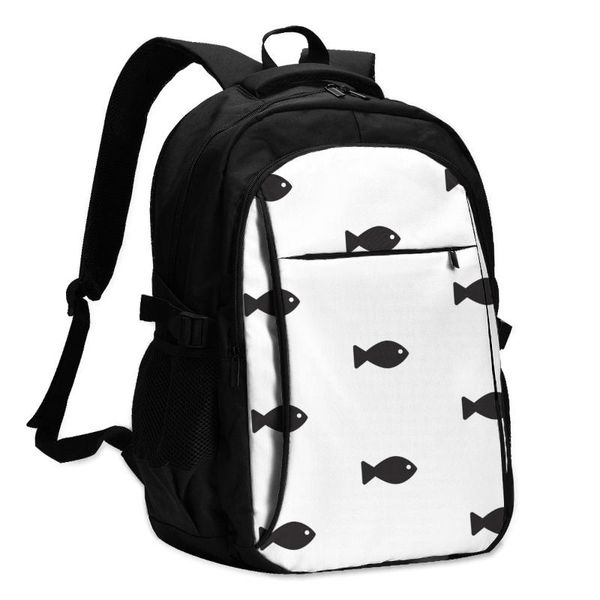

backpack usb boys cycling sports travel versatile fashion ocean sea fish student school