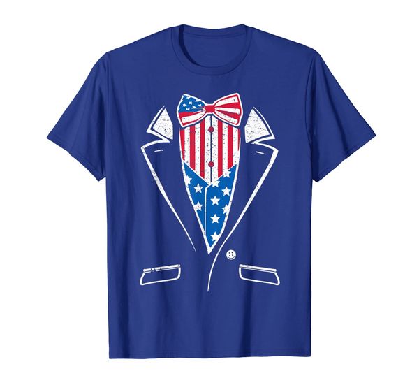 

patriotic tuxedo funny 4th of july costume gift t-shirt, White;black