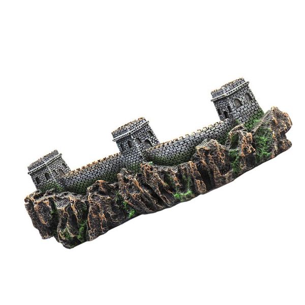 

decorations 1pc aquarium decoration fish tank the great wall of china statue