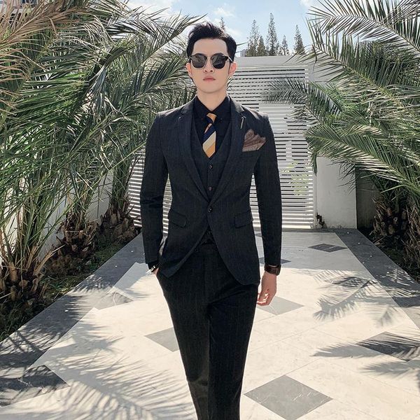 

fashion slim men suits business korean style casual long sleeve blazer femme men's clothing db60xf & blazers, White;black