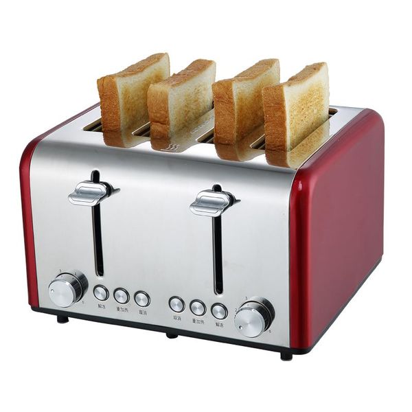 

bread makers stainless steel 4 pcs commercial toaster household automatic breakfast