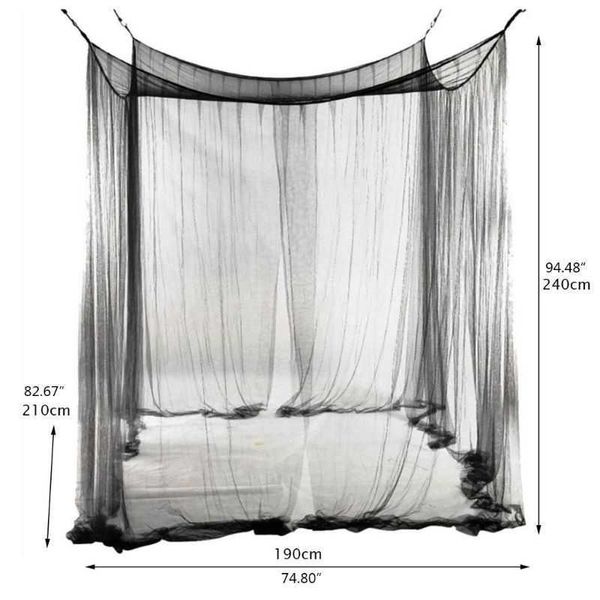 Mosquito Net 4-Corner Post Student Canopy Bed Размер 190 210 х 240см Dropshipping