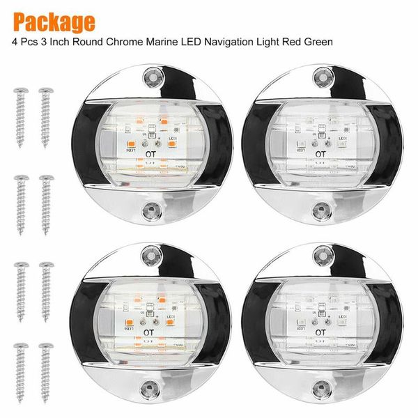 

emergency lights 12v dc boat led light 6 bow marine navigation red green