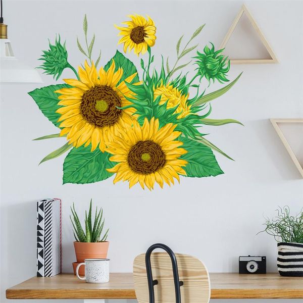 

wall stickers sunflower decorative window decoration mobile creative sticker