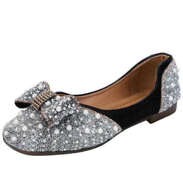 

sandals rhinestone pearl women's 2021 summer fashion platform womens shoes casual breathable bow women slides, Black