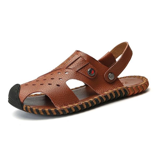 

sandals uomo de sandel homme summer shoes 2021 for herren sandalia roman sandles erkek beach piel sandale sandalle sandals-men ritable, Black