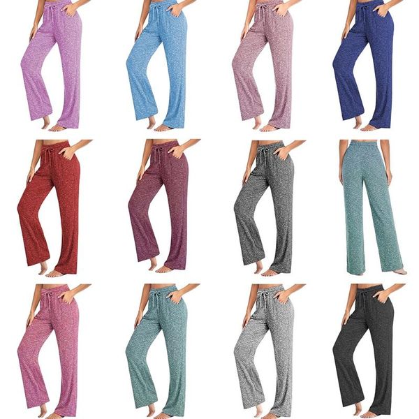 

yoga outfit leggins fashion women casual pants quick-drying trousers wide leg