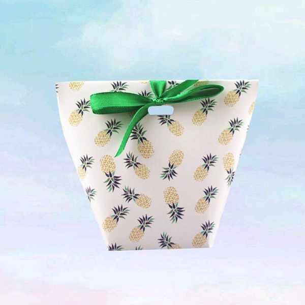 

gift wrap 10pcs pineapple candy paper bags biscuit cake box portable children without tape