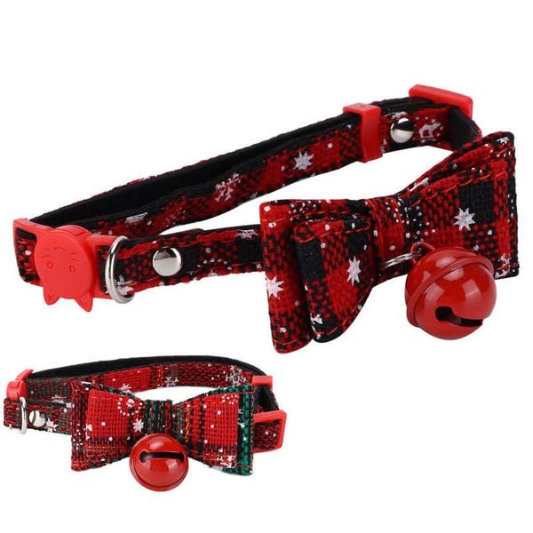 

cat collars & leads pet collar christmas decorative cute bow tie with bell for kitten