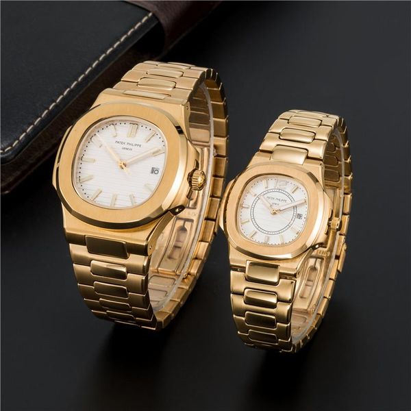 

patek philippe factory mens automatic mechanical watches silver strapb blue gold watch stainless waterproof wristwatch montre de luxe lady w, Slivery;brown