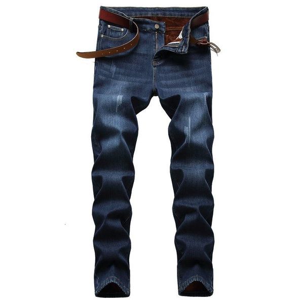 

european american style mens slim jeans stretch ripped black for men paint trousers splice streetwear hip hop size 42 men's rx74, Blue
