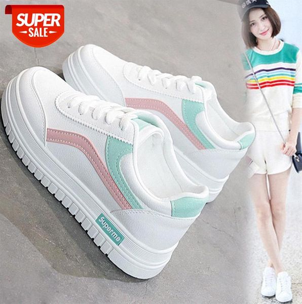 

basic white shoes female korean student running casual board chic street m503 #ix07