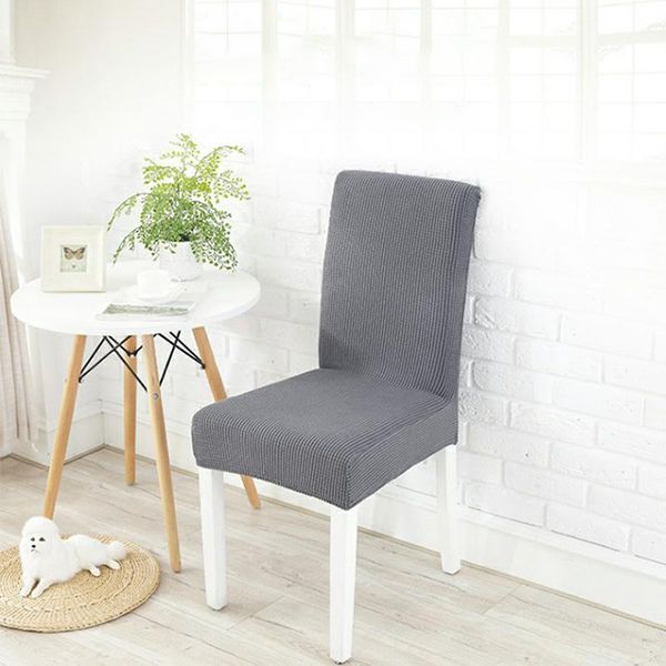 

jacquard plain dining chair cover spandex elastic slipcover case stretch covers
