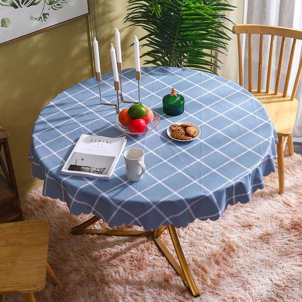 

table cloth large grid pattern pvc tablecloth waterproof, oil-proof and scald-proof nordic disposable plastic picnic