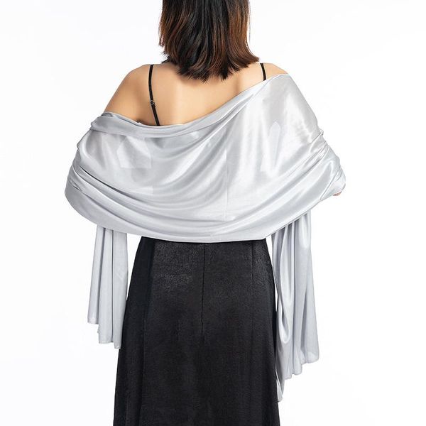 

scarves lady pashmina evening party bride bridesmaid dress scarf shawl wedding cloak soft muffer luxury cheongsam women, Blue;gray