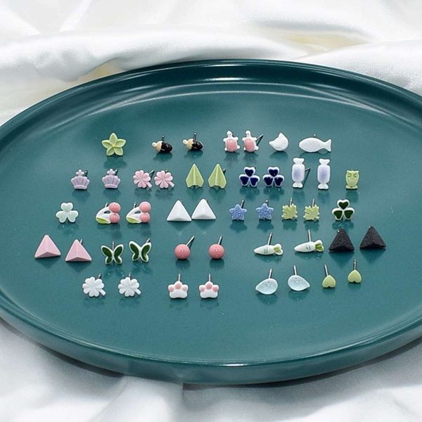 

version simple small fresh earrings lovely star claw peas girl