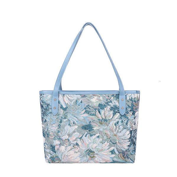 

summer 2021 new fashion trend one shoulder portable printed tote women's bag