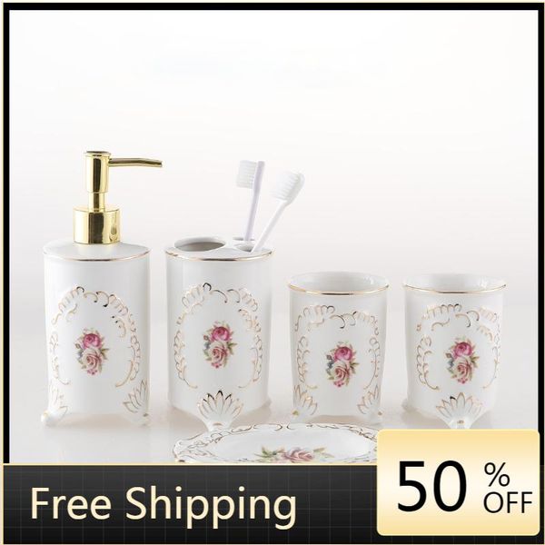 

bath accessory set toothbrush holder bathroom accessories sets storage decoration home washroom rangement salle de bain