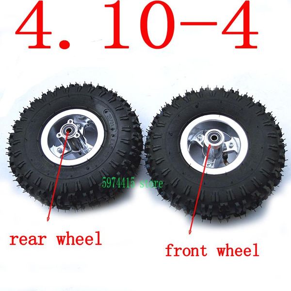 

motorcycle wheels & tires 4.10-4 wheel inch ultra-wearable tyre &inner tube hub rims for electric tricycle scooter 4 wheeled vehicle atv