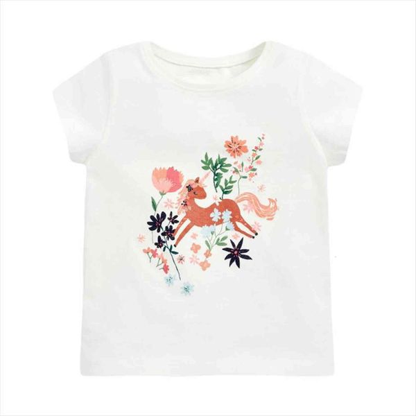 

little maven girls shirts childrens t shirt unicorn clothes summer kids tees clothing toddler shorts sleeve, Blue