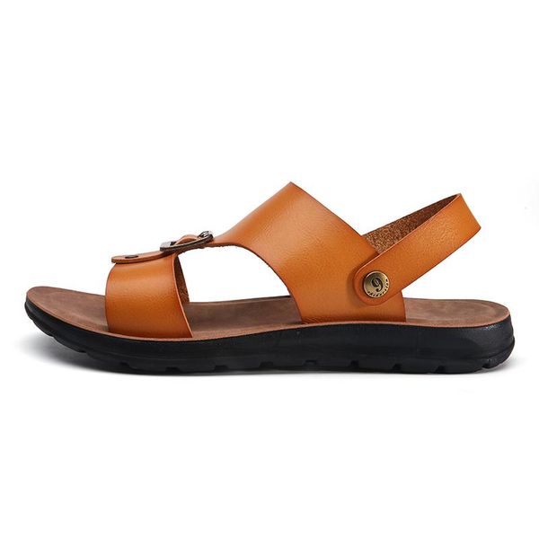 

sandals de sandalle cuir sandalia cuero classic masculino couro slide uomo beach sandalias verano transpirables shoes hombre playa ete, Black