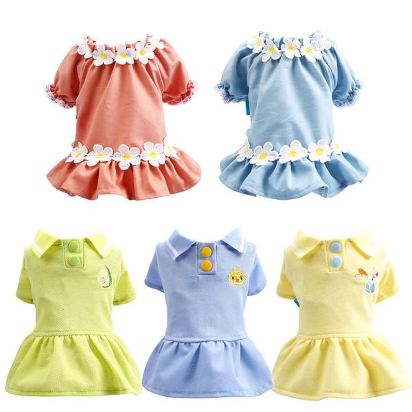 

dog apparel cozy sport student pet dress skirt summer cool dresses for small dogs yorkshire shih tzu puppy cat clothes vestido perro