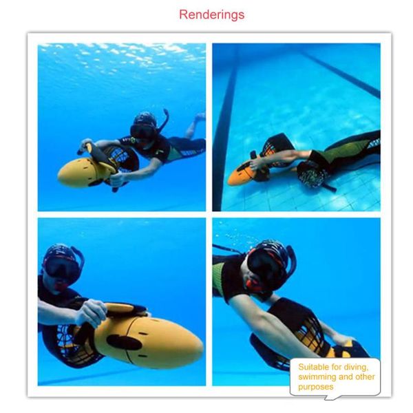 

electric underwater scooter water sea dual speed propeller diving pool 1 set waterproof sports equipment 300w & accessories