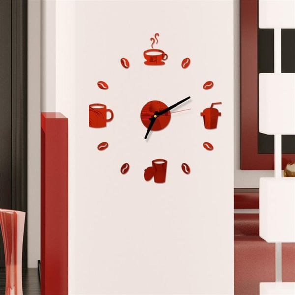 

wall clocks 2021 clock watch 3d diy roman numbers acrylic mirror stickers home decoration living room