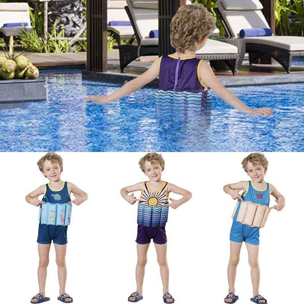 

two-piece suits boy round detachable swimming training 2021kids buoyancy suit