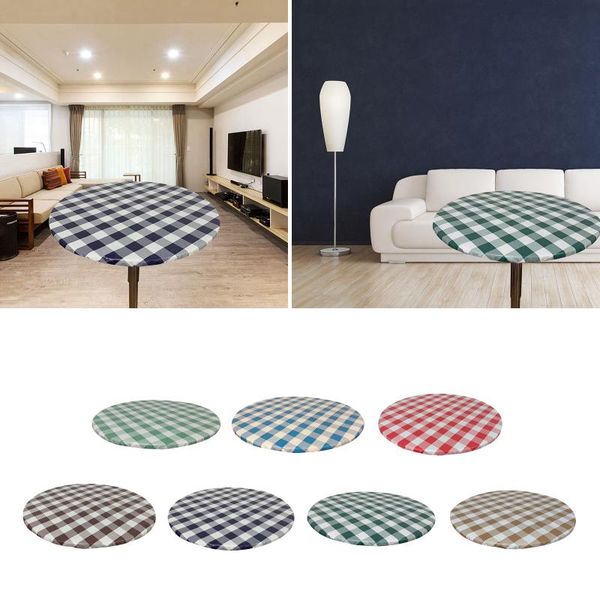

table cloth simple plaid cover stain-proof stretch easily wipe off