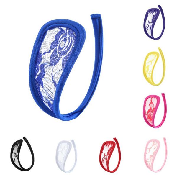 

women's panties womens flower lace crocet c string thongs transparent erotic invisible floral lingerie underwear woman, Black;pink