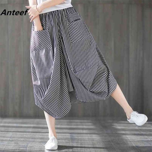 

cotton linen vintage spring summer plus size high waist saia casual loose long skirt women skirts female streetwear clothes 210517, Black