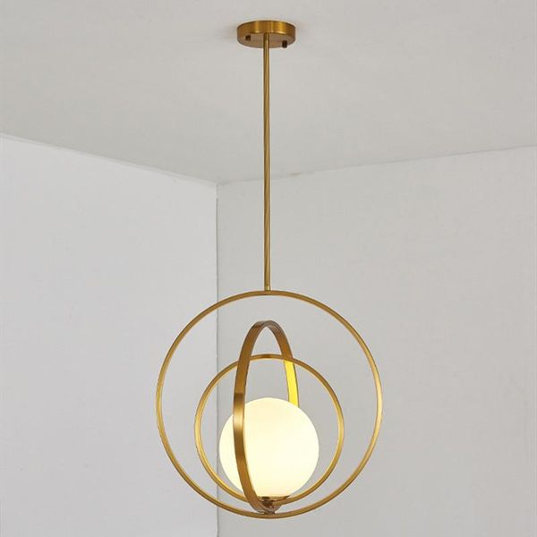 

nordic creative single head glass ball chandelier postmodern minimalist hanging lamp living room bar restaurant bedroom bedside pendant lamp