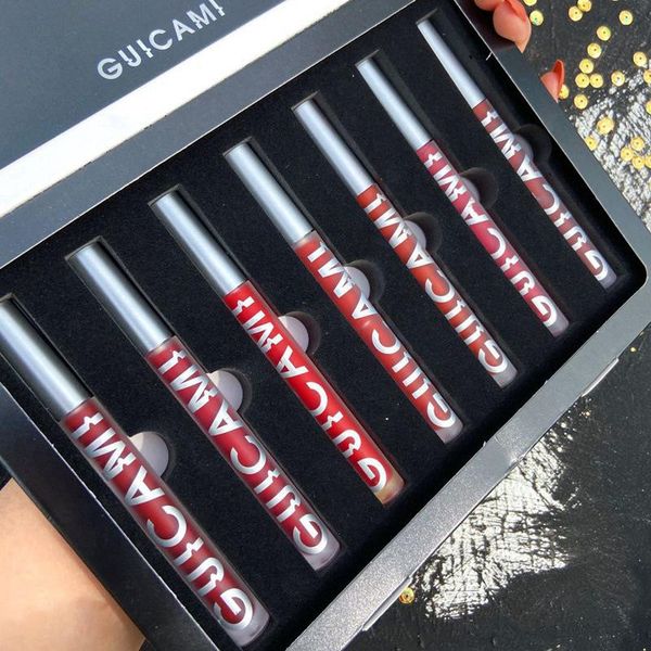 

lip gloss 7pcs/set liquid matte lipstick set waterproof long lasting moisturizing tubes women tint cosmetics