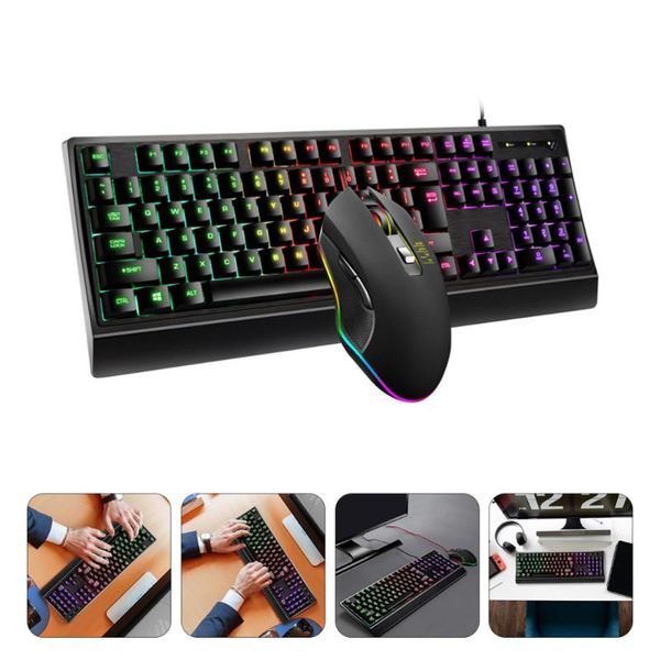 

keyboard mouse combos 1 set gaming and computer backlight usb wired accessory