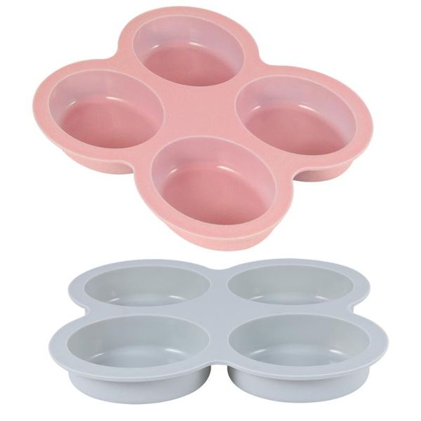 

craft tools 2pcs oval shaped soap mold 4 grids making diy cake baking for home store (random color)