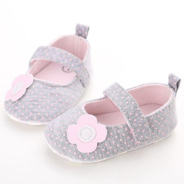 

first walkers baby girls shoes infant toddler flower dot soft sole crib