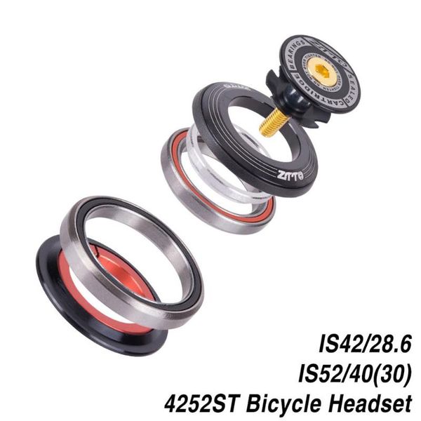 

bike forks 4252st mtb road bicycle headset 42 41.8 52mm 1 1/8" 1/2" tapered straight fork integrated angular contact bearing