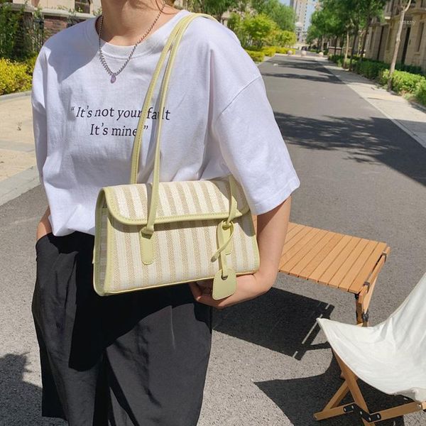 

evening bags small fresh braided armpit bag female straw 2021 summer fashion shoulder western casual ins square bag's1