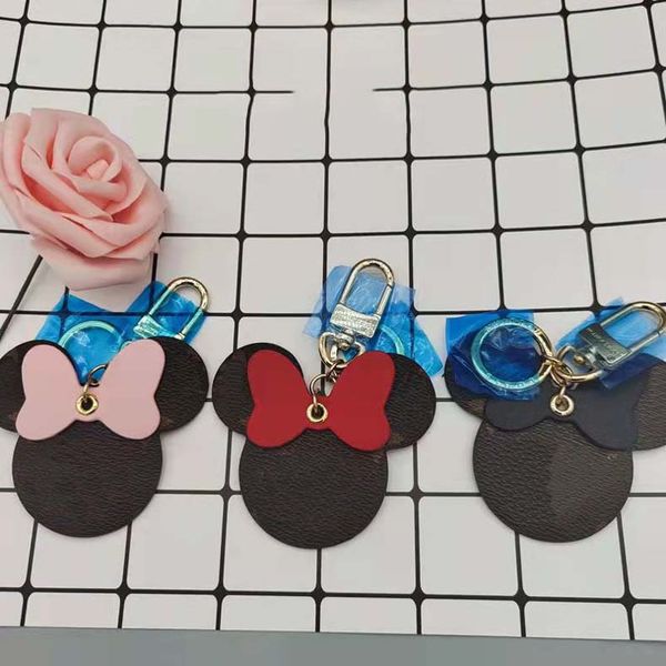 

designer animal keychains pu leather animal bag pendant charm girls cars keyrings chains holder fashion women key ring jewelry with gift box, Silver