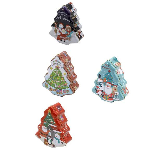 

christmas decorations 4pcs gift packing boxes decorative candy storage (assorted color)