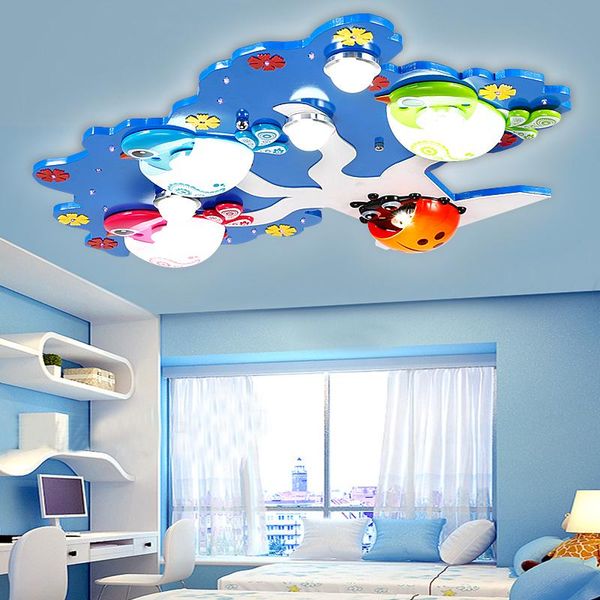 

ceiling lights led children's room light creative birds cartoon bedroom boy and girls eye care kindergarten lamps za830