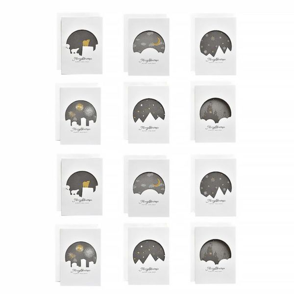 

greeting cards 12pcs merry christmas festival message holiday blessing