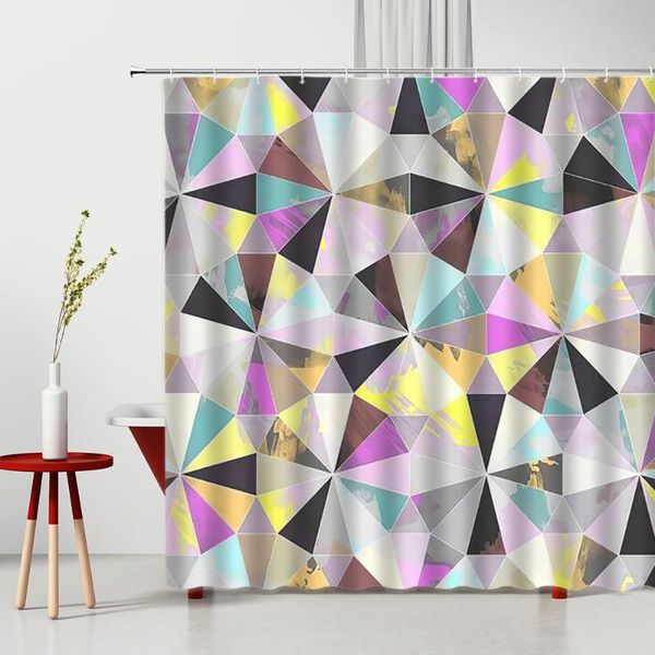 

shower curtains geometry curtain marble stripe pattern machine washable bathroom accessories decorative hanging set with hooks