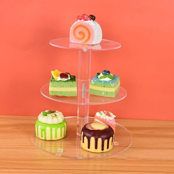 

other bakeware acrylic cake stand 3 tier clear circle round holder baby shower wedding birthday pastry cupcake dessert display