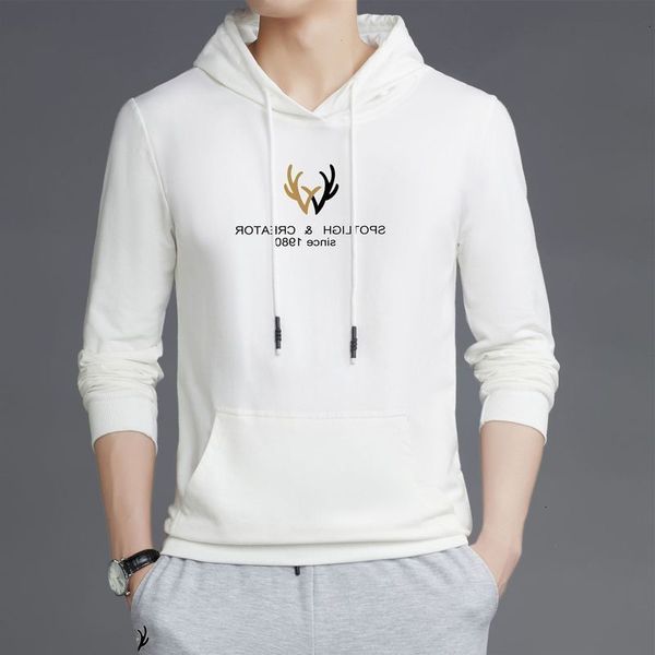 

autumn straight hair spring and men's long sved sweater youth leisure fashion brand cotton letter printing hoodie set, Black